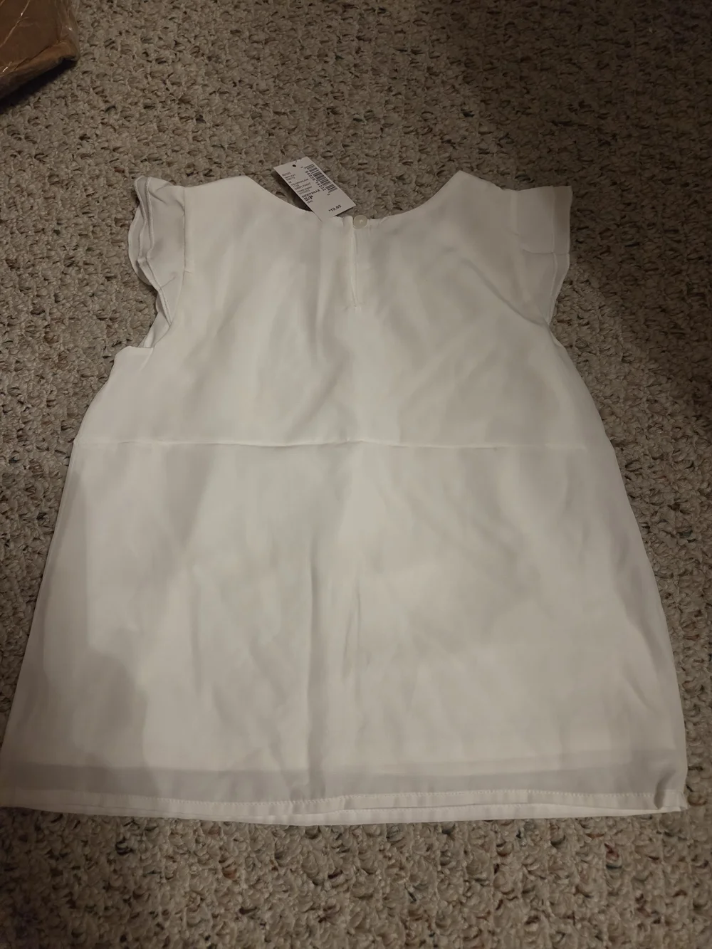 The Children's Place White Flutter Sleeve Blouse